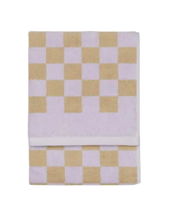 Marc O'Polo Checker Lilac Towel 50 x 100 cm