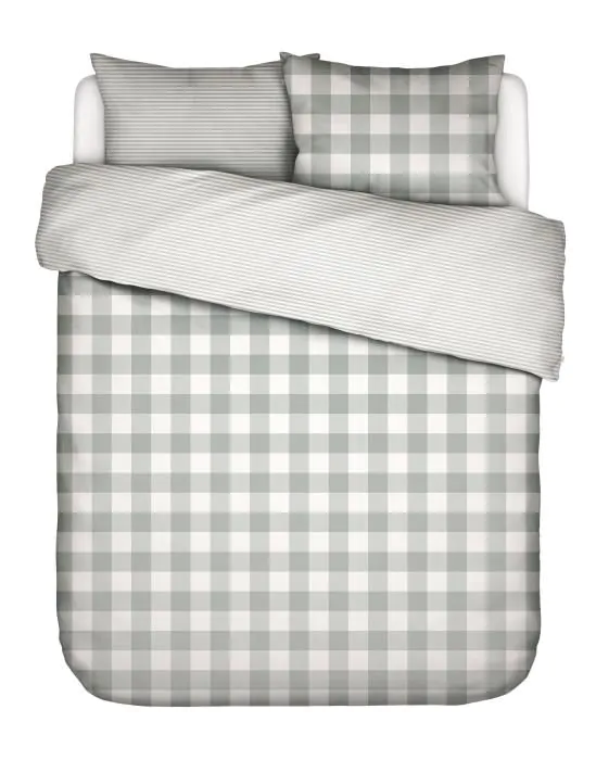 ESSENZA Chess Dusty green Duvet cover 260 x 220 cm