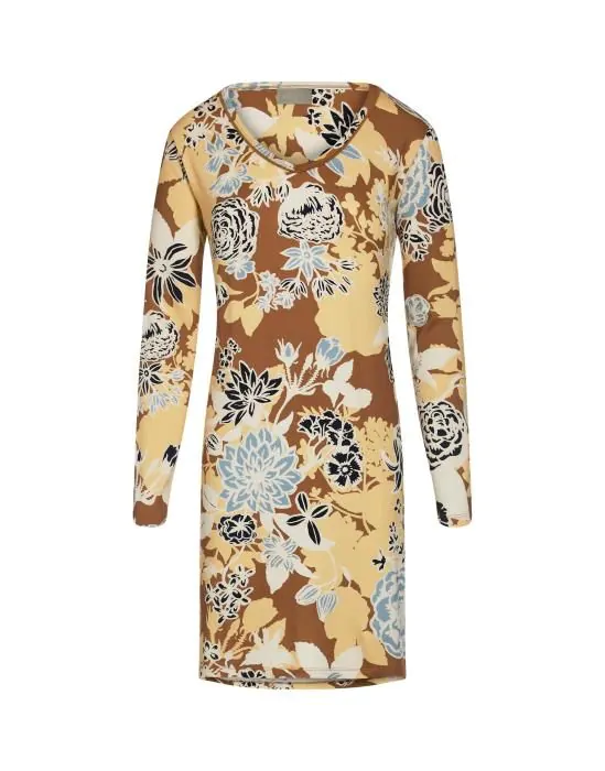 ESSENZA Emmy Flore Bruin Nightdress long sleeve XXL