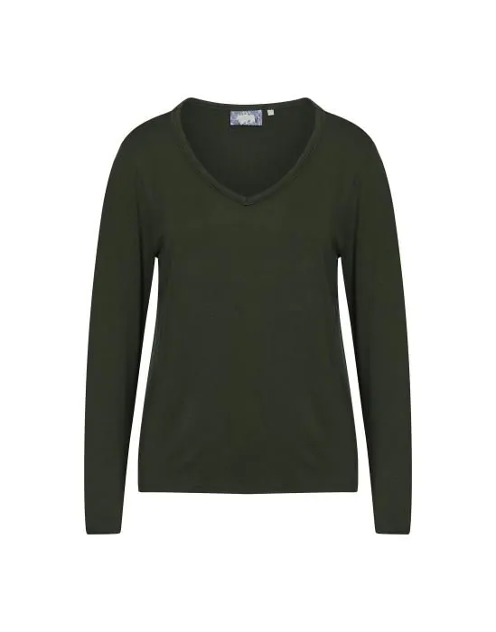 ESSENZA Eva uni Forest green Top Long Sleeve S