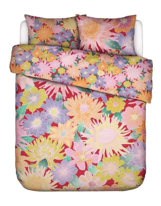 ESSENZA & CO Flower fling Happy red Duvet cover 200 x 220 cm