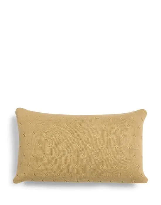 ESSENZA Knitted Ajour Yellow Cushion 30 x 50