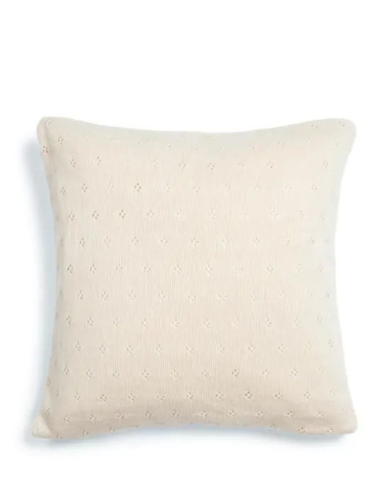ESSENZA Knitted Ajour White Cushion square 50 x 50
