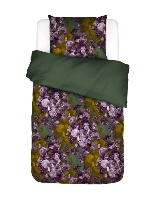 ESSENZA Leila Forest green Duvet cover 140 x 200 cm