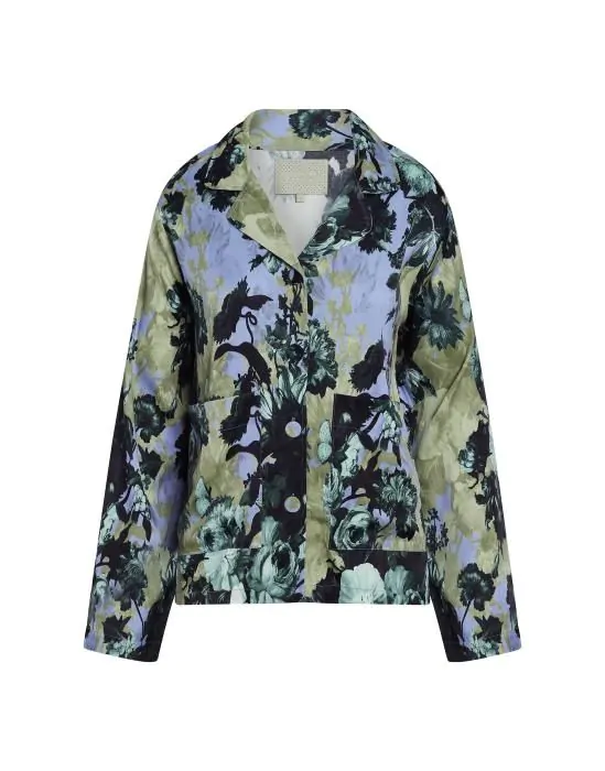 ESSENZA Reva Leila chambray blue Pyjama top long sleeve M