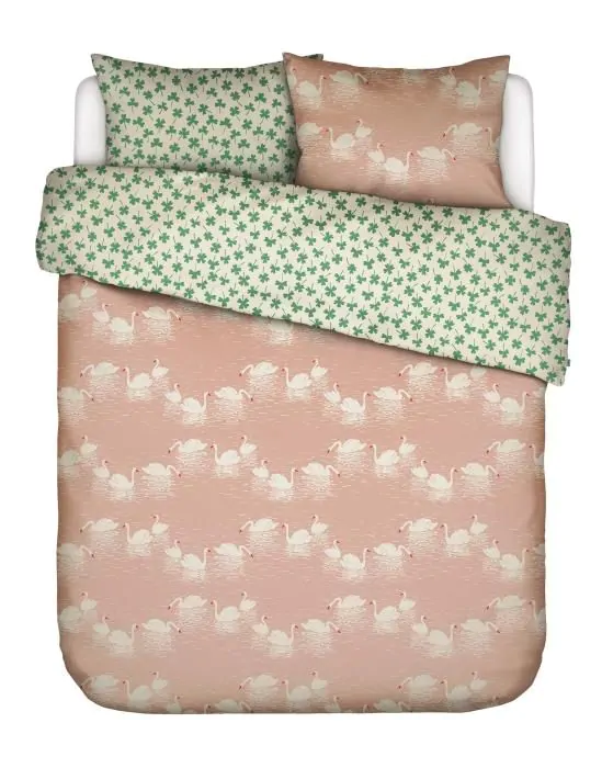 ESSENZA & CO Swan lake Pink Duvet cover 200 x 220