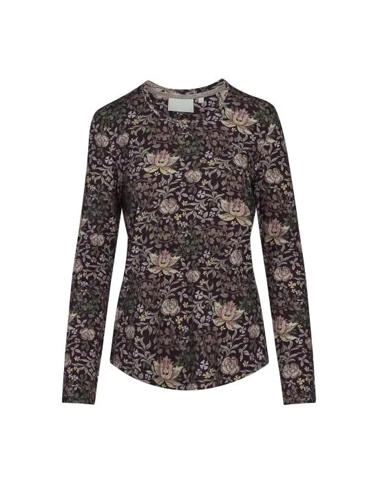 ESSENZA waona ophelia plum wine Top Long Sleeve XS
