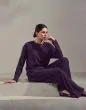 ESSENZA Daphni Melange Purple grape Top Long Sleeve XS