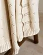 ESSENZA Knitted Ajour White Plaid 130 x 170