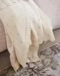 ESSENZA Knitted Ajour White Plaid 130 x 170
