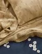ESSENZA Knitted Ajour Yellow Cushion 30 x 50