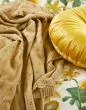 ESSENZA Knitted Ajour Yellow Plaid 130 x 170