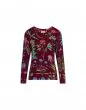 ESSENZA Luyza Marigold Burgundy Top Long Sleeve S