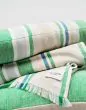Marc O'Polo Ribban Vivid Green/Oyster Gray Cushion square 50 x 50 cm