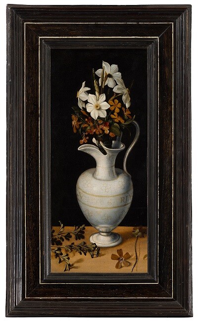 Narcissen, maagdenpalm en viooltjes in een kan - Ludger tom Ring de Jonge, c. 1562