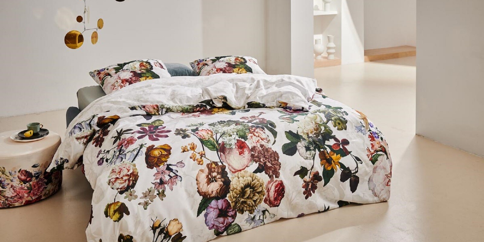 Essenza Fleur White Duvet cover 135 x 200