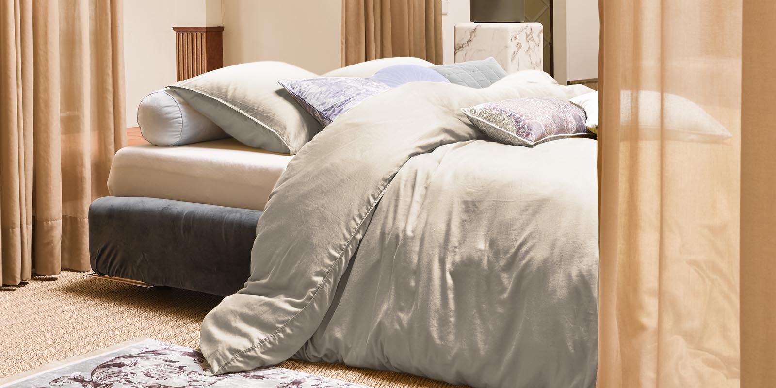 Essenza Minte Cement Duvet cover 200 x 200