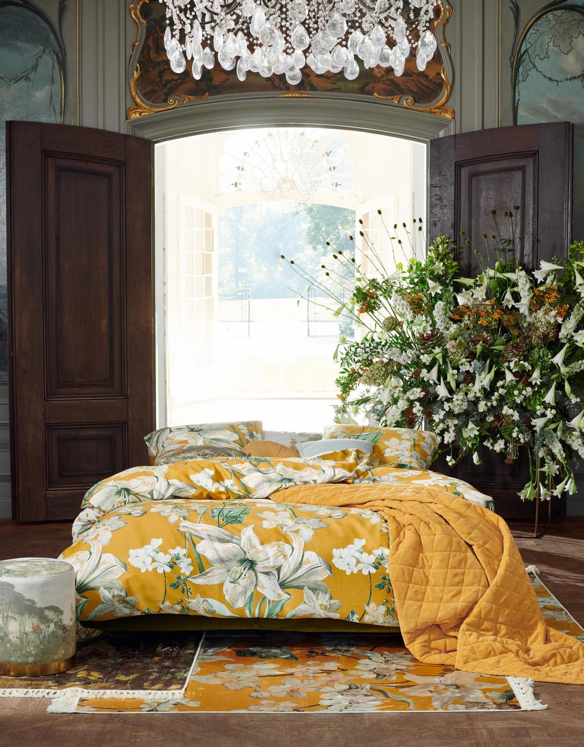 Essenza Rosalee Mustard Duvet cover 140 x 220