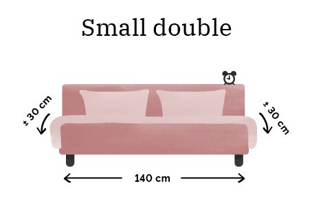 Small double bed
