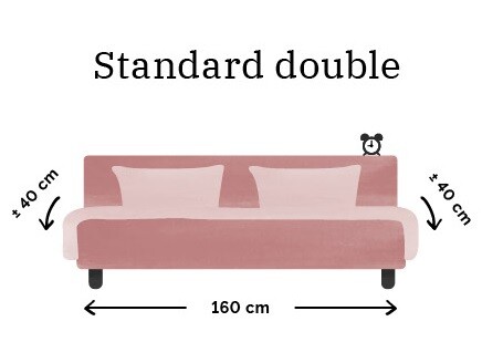 Standard double bed